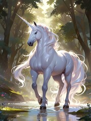 Obraz na płótnie Canvas The unicorn is beautifully captivating, its essence exuding charm and grace