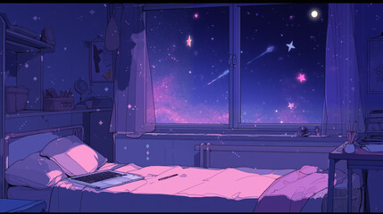 星空の綺麗な風景