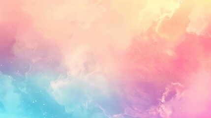 Sky and soft cloud with pastel color filter and grunge texture, nature abstract background, Fantasy magical sunny sky pastel background with colorful cloudy sky, generative ai