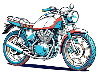 Highly detailed vector of a motorbike.