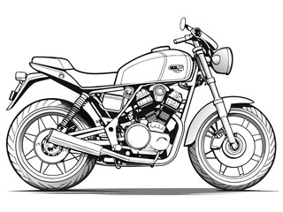 Highly detailed vector of a motorbike.