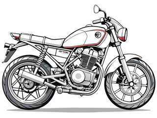 Highly detailed vector of a motorbike.