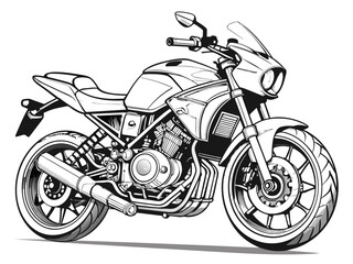 Obraz premium Highly detailed vector of a motorbike.