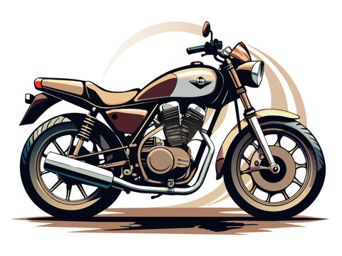 Highly detailed vector of a motorbike.