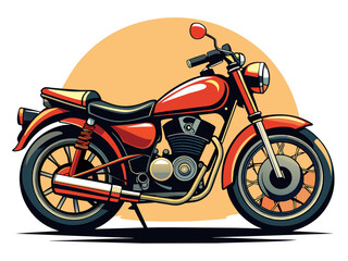 Highly detailed vector of a motorbike.