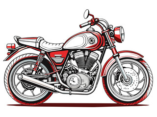 Obraz na płótnie Canvas Highly detailed vector of a motorbike.