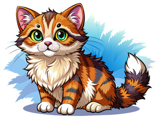 Obraz premium Highly detailed vector of a cute cat.