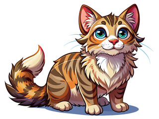 Obraz premium Highly detailed vector of a cute cat.