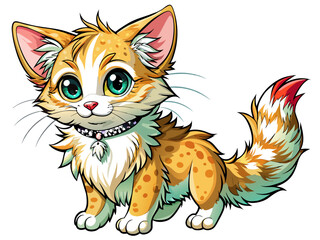 Highly detailed vector of a cute cat.