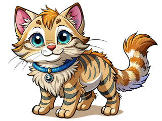 Highly detailed vector of a cute cat.