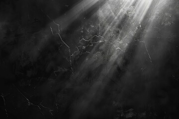 Abstract Black and Grey Gradient Background with Bright Light and Grainy Texture
