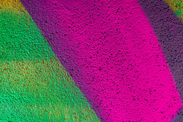 Colorful beautiful background of urban spray drawing graffiti on city wall. Bright vivid pattern of  modern art for wallpaper and design.