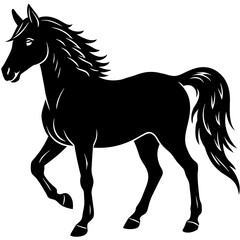 set of horse silhouette collection vector illustr