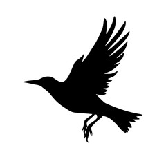 A bird in flight silhouette logo
