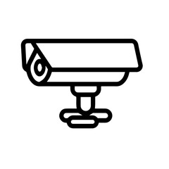 A surveillance camera icon white background
