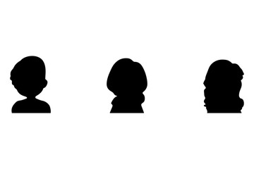 Simple silhouette of female profile