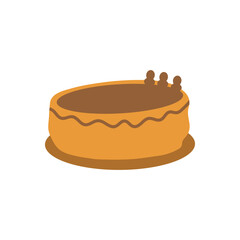 Simple delicious cake icon. Food flat design