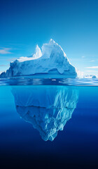 Iceberg Metaphor for Conscious and Subconscious Mind Concept
