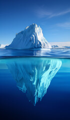 Iceberg Metaphor for Conscious and Subconscious Mind Concept
 - obrazy, fototapety, plakaty
