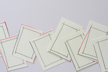 blank cards with graphite borders