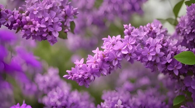 Beautiful Lilac Flowers Background with Fragrance