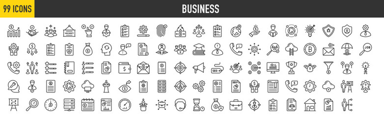 99 Business icons set. Containing Stock Market, Trust, Expert, Vacancy, Yes Or No, Project Manager, System Update, Attendees, Identification, Profit and Idea
more vector illustration collection.