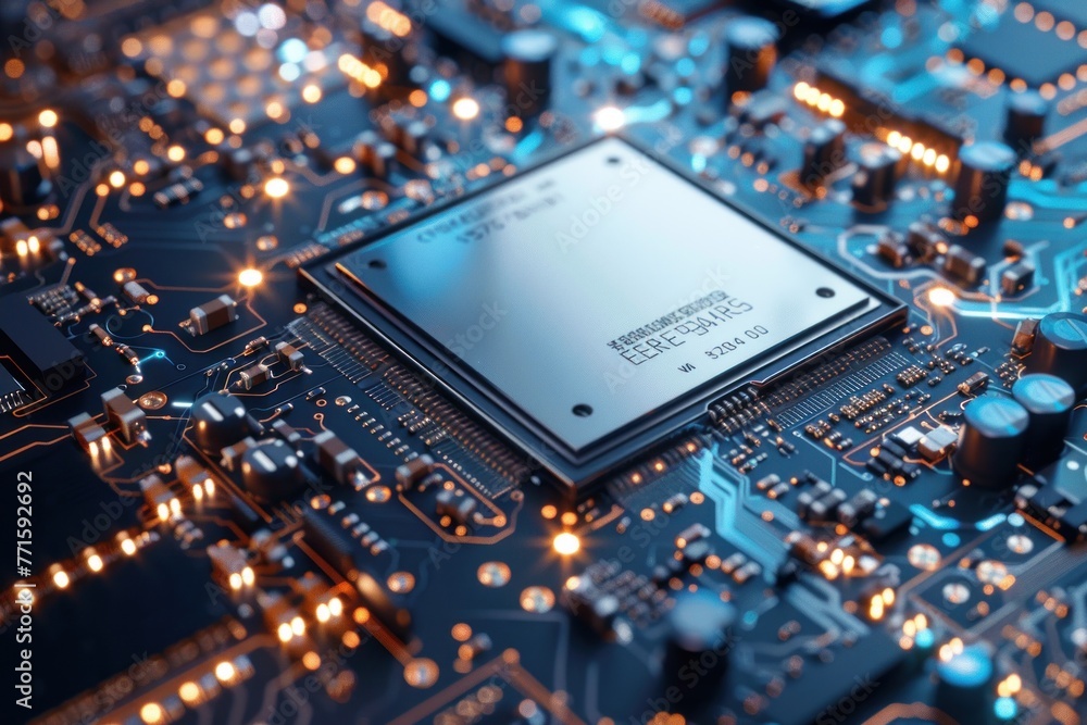 Poster central computer processors cpu concept