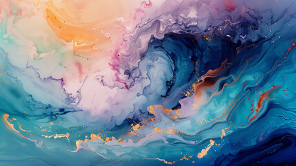 abstract watercolor background, colorful wave