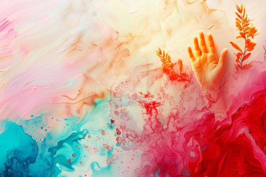 abstract background for National High Five Day - Powered by Adobe