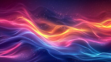 Obraz premium Polar aurora, abstract northern lights display