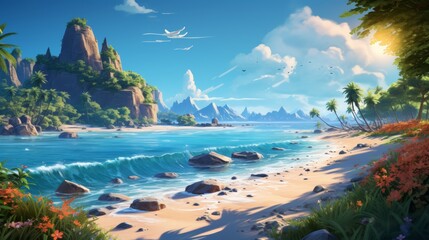 Tropical paradise, dreamy beachscapes