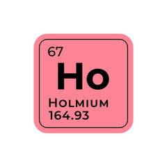 Fototapeta premium Holmium, chemical element of the periodic table graphic design