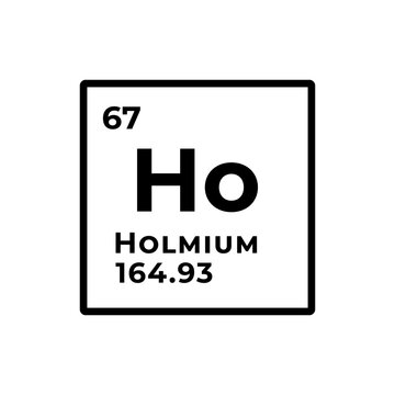 Holmium, chemical element of the periodic table graphic design