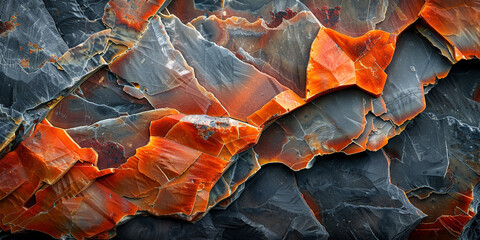 Macrophotograph Of The Detail Of A Bloodstone Rock Slab with mix background 