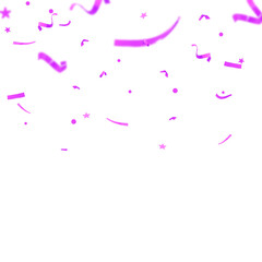 purple confetti isolated overlay element effect