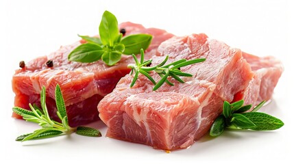 Fresh Raw Beef Cuts with Herbs and Spices