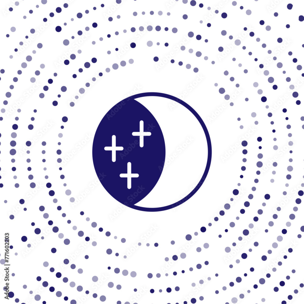 Aufkleber blue eclipse of the sun icon isolated on white background. total sonar eclipse. abstract circle rand