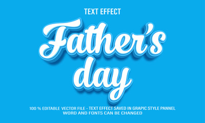 Father's Day 3d editable text effect style