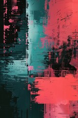 Abstract glitchy digital geometric art background