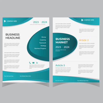 Business conference flyer template or online live webinar and corporate Business flyer, leaflet, poster layout, Business  Brochure template design