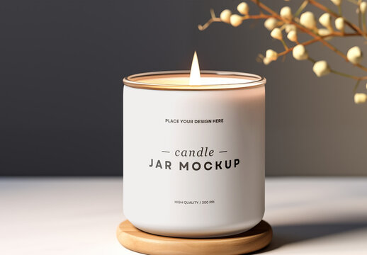 Candle Mockup Generated with AI