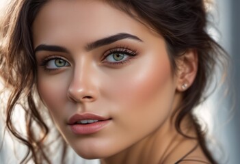 A Portrait Of Breathtakingly Gorgeous, Exotic, Beautiful Woman.
