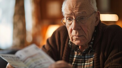 Close-up of a despairing adult facing financial documents, underlining the personal impact of economic failure