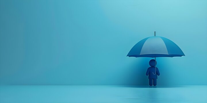 D Rendering: Blue Insurance Company Client Securing Comprehensive Coverage for Life Events. Concept 3D Rendering, Insurance Company, Client, Comprehensive Coverage, Life Events