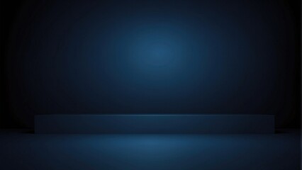 Midnight Elegance Dark Blue Product Background - obrazy, fototapety, plakaty