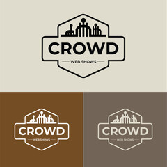 crowd logo,  logo, word logo, unique logo, unique logo design, logo design, company logo, business logo, logo maker