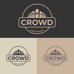 crowd logo,  logo, word logo, unique logo, unique logo design, logo design, company logo, business logo, logo maker