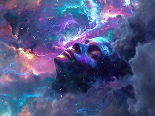 Imagine a character who uses lofi music as a form of astral projection, using the soothing rhythms to guide their consciousness on journeys through the cosmos