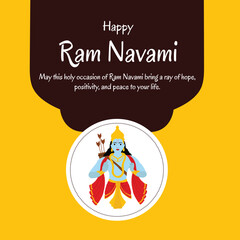 Happy Ram Navami Indian Festival celebration  design