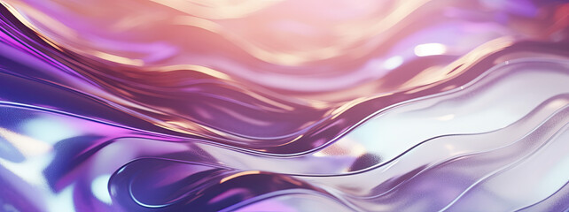 Serene waves of purple and blue hues in a silky abstract design